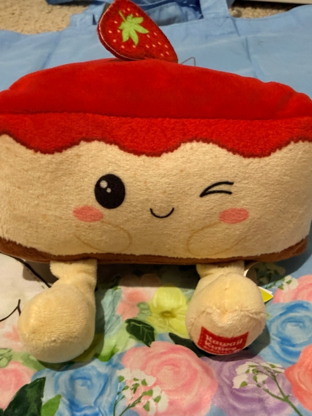 Kawaii Strawberry Slice Plush